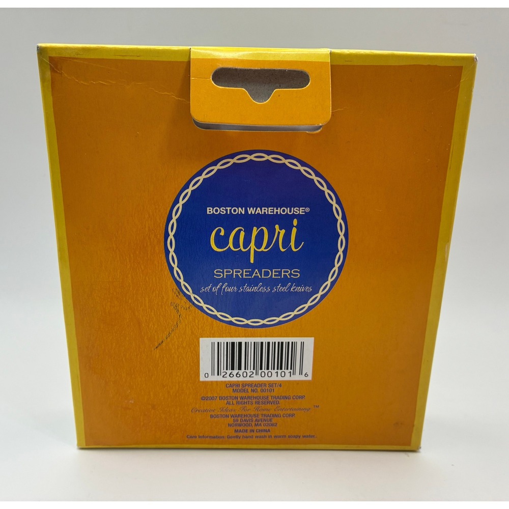 NIB Boston Warehouse Capri Spreader Set Multicolor Sea Life Nautical 4pc 00101 - Picture 2 of 3